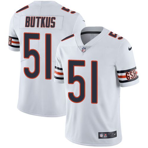 Men Chicago Bears 51 Dick Butkus Nike Navy White Limited Player NFL Jersey